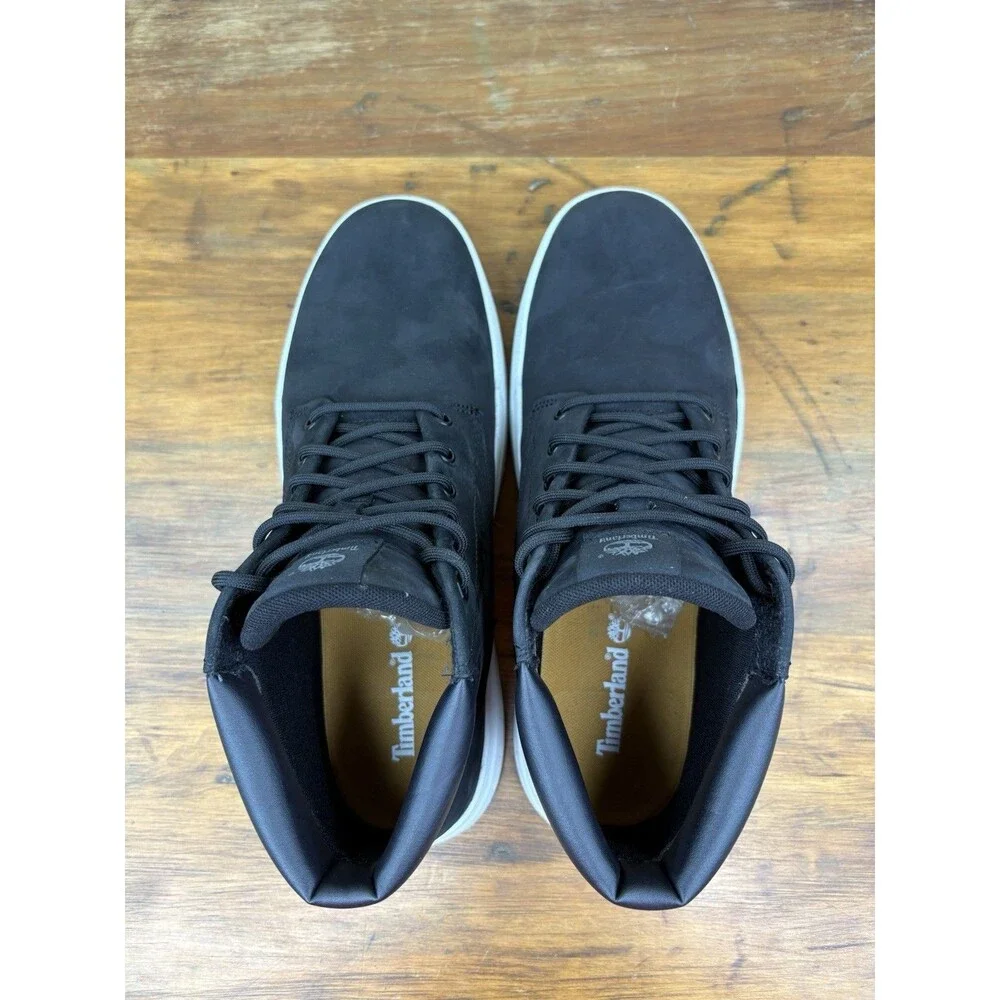 Timberland Maple Grove Chukka Boots Mens 9 Black Nubuck Leather Sneaker A5PSG